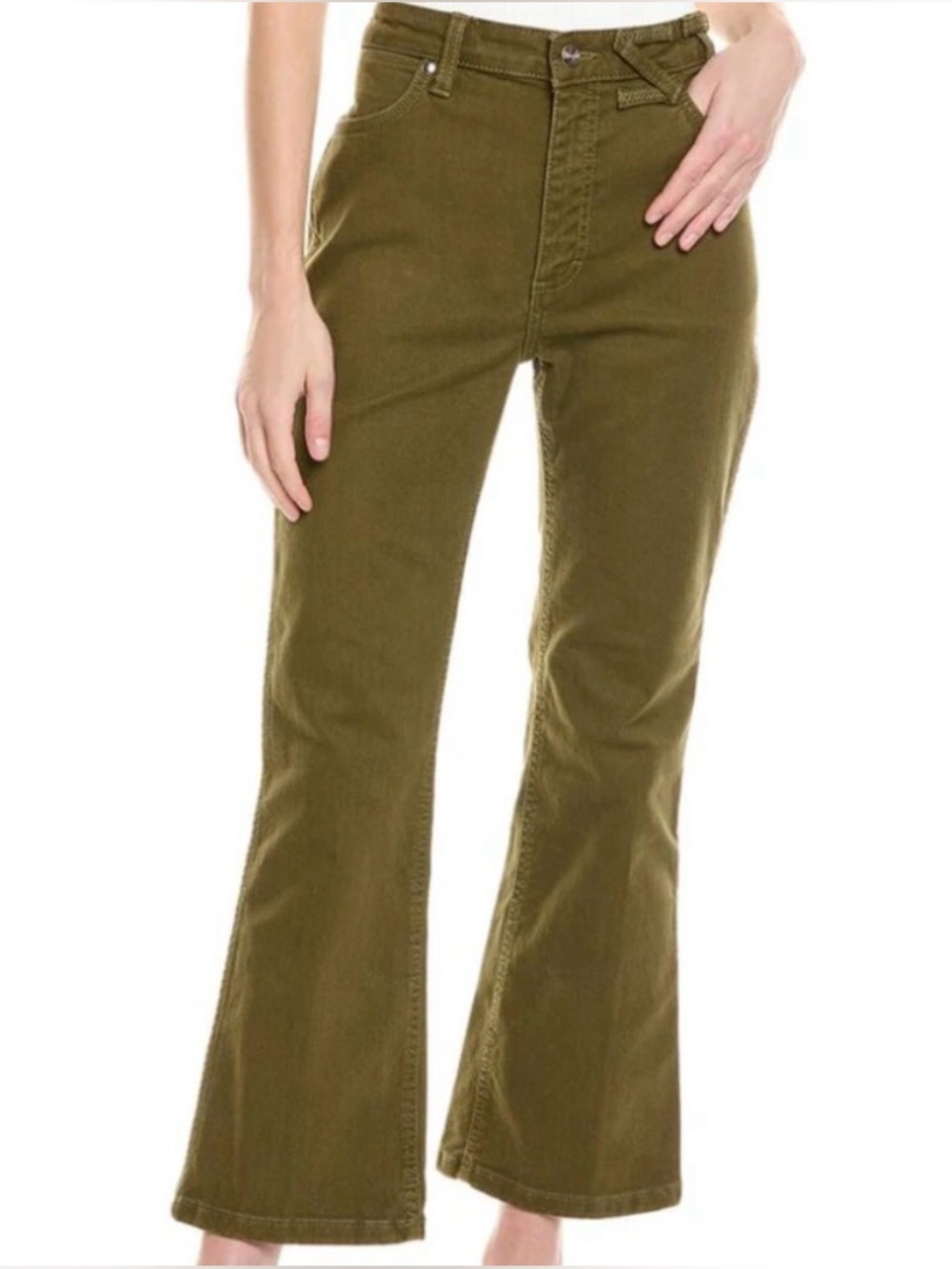 Wrangler x Staud Green Flare High Waisted Jeans Size 25
